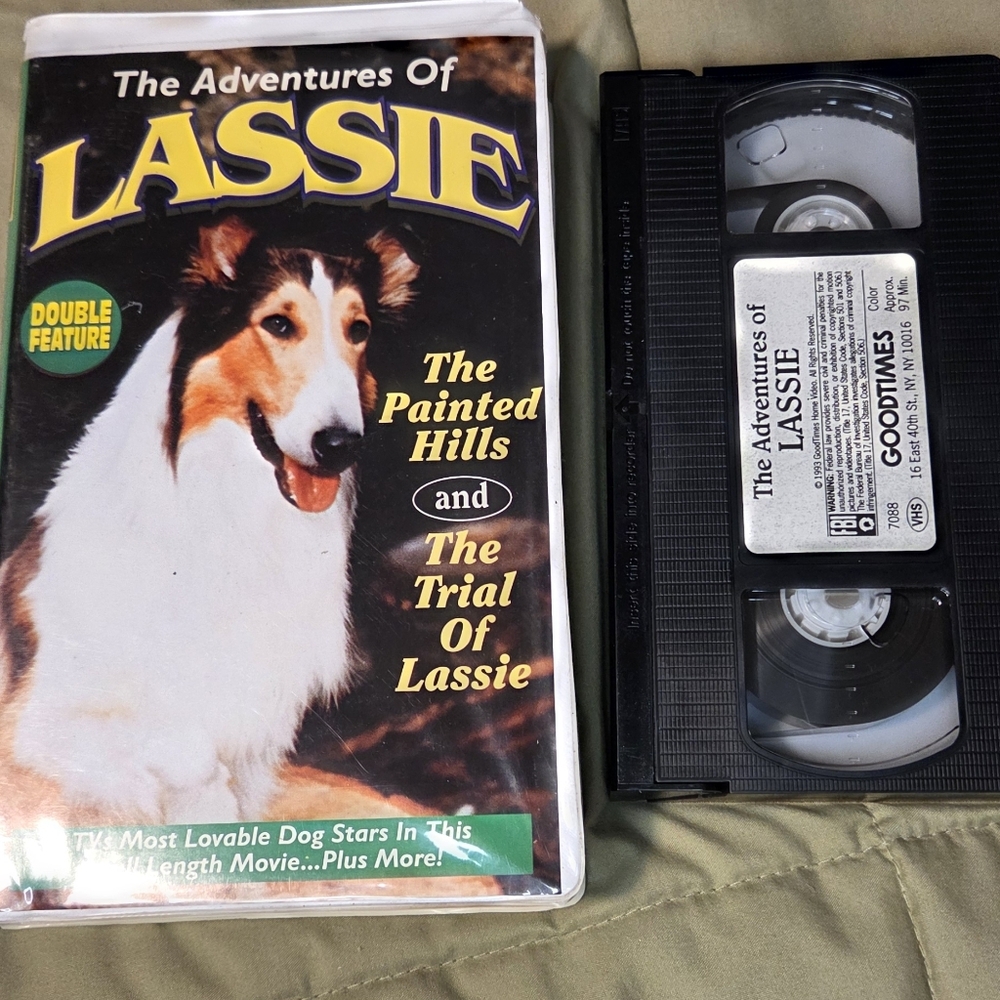 The Adventures of Lassie VHS Double Feature Painted Hills Trial of Lassie
